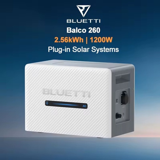 All-In-One Balcony Solar Kit with 1.2kW Inverter and 2.5kWh Battery IP65 Weatherproof Storage for Balcony Garden