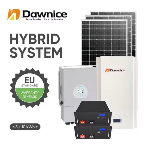 Residential 10kW Off-grid Solar Power System Monocrystalline Silicon Panels MPPT Lithium Ion Battery Pure Sine Wave Inverter