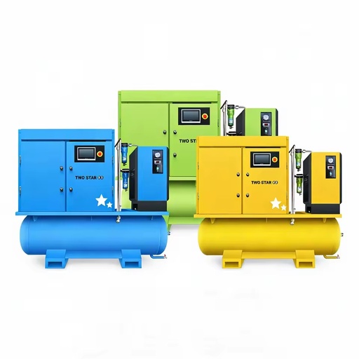 Portable Air Cooled Industrial Screw Air Compressor 11-37KW 16Bar with Air Dryer Tank for Air System