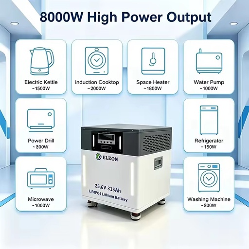 8000Wh Portable Power Station 8000W High Power Backup for Home Store Villa Anti Mati Lamp Solar Generator Fast Charging