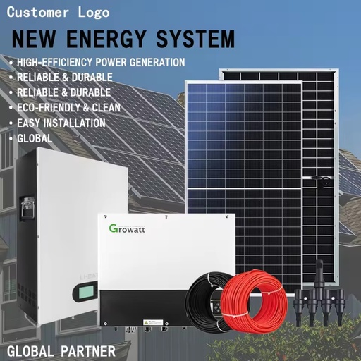 3-10KW Monocrystalline Silicon Home Off-grid Roof Mounting Pure Sin Wave MPPT Lithium Ion Battery 8-24 Hours System