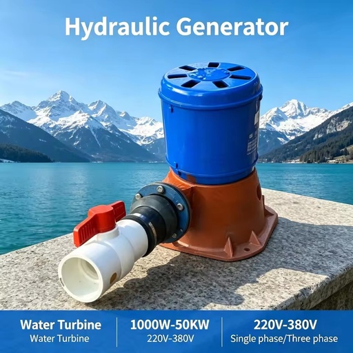 Off Grid Cabin Water Turbine Generator 1KVA-50KVA 220V 380V Single Three Phase