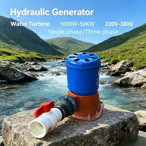Homestead Water Turbine Hydro Generator 1000W-50KW 220V 380V Single Three Phase