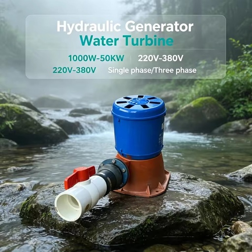 Farmhouse Water Powered Hydropower Generator 1000W-50KW 220V 380V 1Ph 3Ph