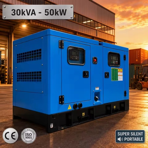 OEM Customization 30kVA 50kW Silent Diesel Generator 3 Phase 400V 50Hz 60Hz Prime Power for Factory Use