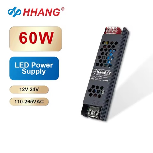 60W Led Switching Power Supply Slim IP20 Indoor Used Ultra-thin Power Supply 12V 24V Constant Voltage LED Lighting Transformer