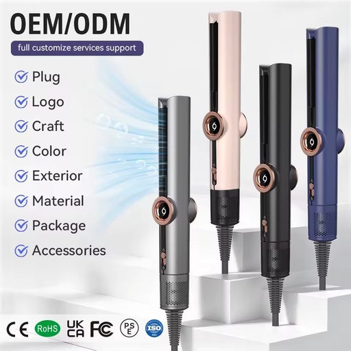 New Airflow Hair Straightener 2-in-1 No Hair Damage Negative Ion Hot Air Styler Flat Iron