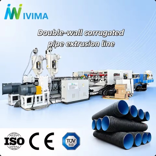 Turnkey Plant Complete PVC Double Wall Corrugated Pipe Manufacturing Machine with Belling System