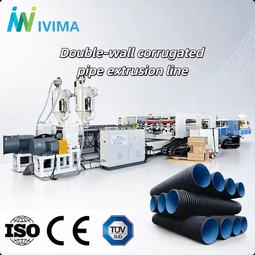 High-Efficiency Turnkey Production Line for Plastic Double Wall Corrugated Pipes