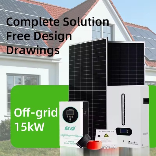 ESG Off-grid Solar Storage System, 15kW Solar Generator with Lithium Battery Inverter, Home Solar Hybrid Power Generation System