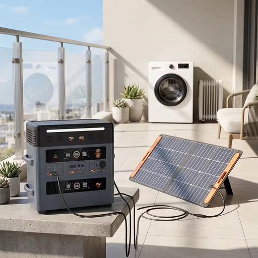 Portable Solar Generator 2400W 2016Wh 4032Wh LiFePO4 Battery on Grid Balcony Solar Energy System Support Battery Expantation