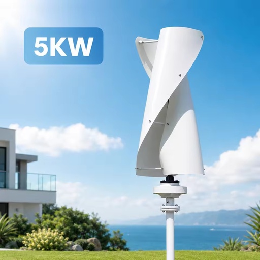 Quiet Operation Spiral Wind Turbine Generator Small Size 230v 5000 Watt with Smallest Wind Electricity Design