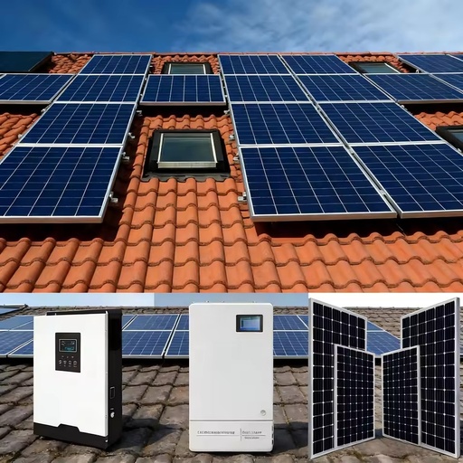 10kWh Energy Storage System Cabinet, Hybrid Inverter and Solar