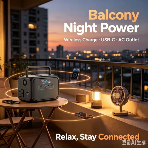 288Wh Portable Power Station 300W. 3kg Ultra-Light. PD 100W USB-C. 15W Wireless Charging. 1H Full Recharge. Solar Generator.