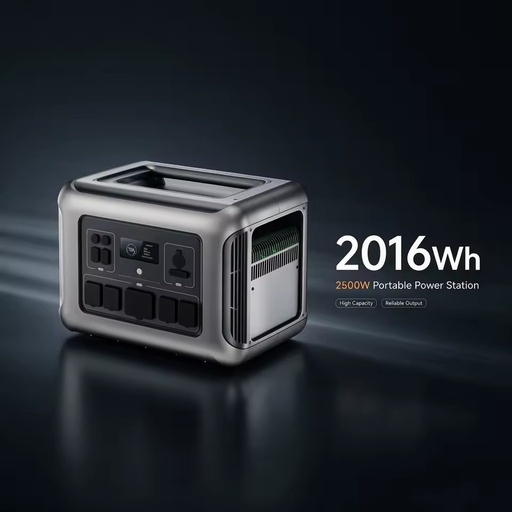 2016Wh Outdoor Camping Portable Power Station 1000W Solar Input 2500W Solar Generator