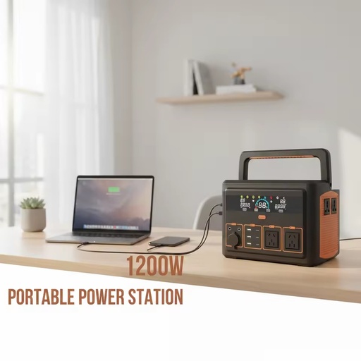 Portable Station 1200W 1150WH Solar Panel Generator Lithium Battery Energy Storage Wireless Charging Backup Outdoor Travel Car