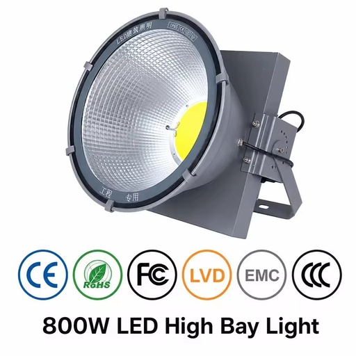 80000lm 800w 800watt Golf Explosion Proof COB SMD 3030 Square Fixture 6000K LED High Bay Lights for Industrial Workshop