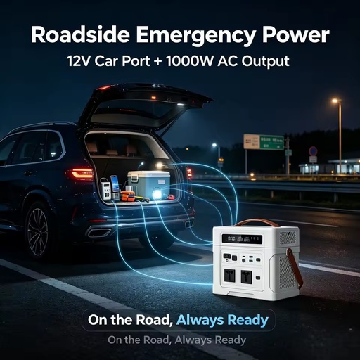902Wh1000W Solar Generator LiFePO4 3000 Cycles 300W Solar Input 8kg Compact Size. Best Reliable Energy Hub for Outdoor Adventure