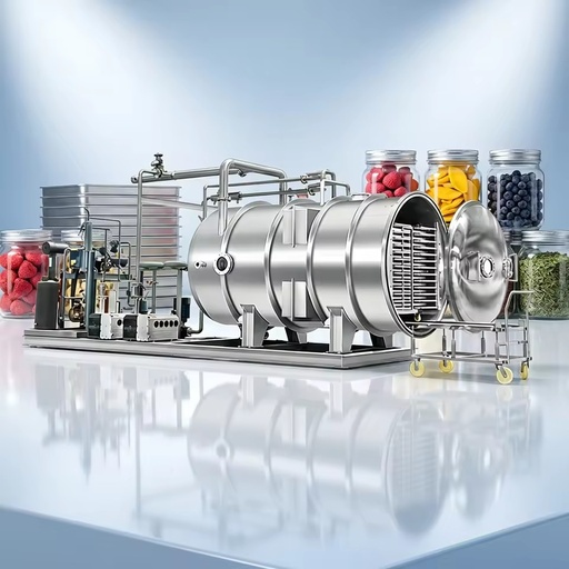 HRTY Industrial 20 Square Meter Food Processing Vacuum Freeze Dryer Machine with PLC and Gear Stainless Steel Lyophilizer