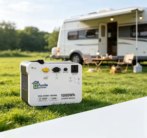 1000Wh Portable Solar Power Station 500W Continuous Output LiFePO4 Battery Energy Storage Generator Pure Sine Wave Home Power