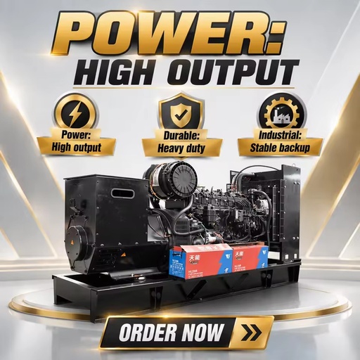 Heavy Duty 200 KVA Large Capacity Diesel Generator Open Type 160kW Standby Power for Mining Sites with CE ISO