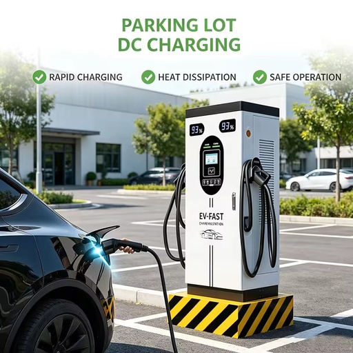 Solar DC Fast EV Charging Station CE Certified High-Power Floor-Mounted for Outdoor Parking Lot