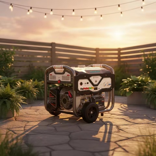 11000NED Gasoline Generator 8kW Home Backup Power 3000 RPM Portable with Wheel Kit 25L Fuel Tank 8h Running Time