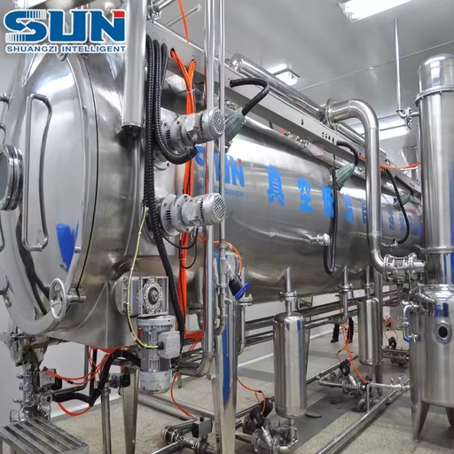 Plant Extract Traditional Chinese Herb Food Processing PLC Core Continuous Vacuum Belt Dryer with SUS304 Material Energy Saving