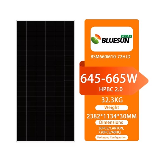 Stable Performance Best Solar Panel High Efficiency 24.6% 600 620 640 660W Flexible Monocrystalline Photovoltaic Panel