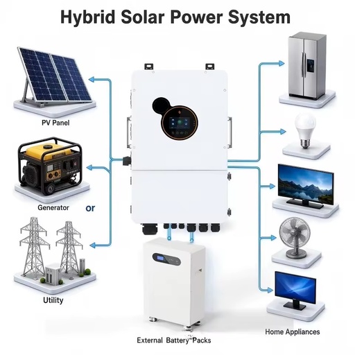 US Version 12kW Hybrid Solar Energy System 120V 240V Split Phase Lithium Ion Battery Storage Residential Solar Power System