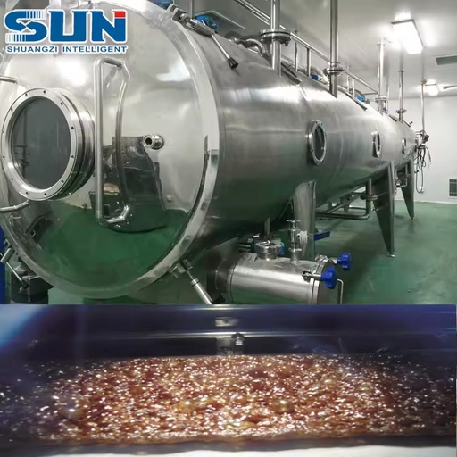 Food Industry Continuous Low Temperature PLC Full Automatic Vacuum Belt Dryer Energy Saving SUS304 Viscous Heat Sensitive Thick
