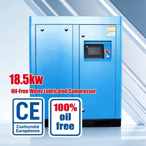 High Efficiency Silent Oil Free Screw Air Compressor 8bar 18.5kW Industrial Use