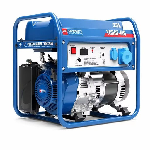 5kw Gasoline Generator 5.5kW Max Portable Power Generator Set Open Frame 25L Large Fuel Tank 14H Runtime Manual Star