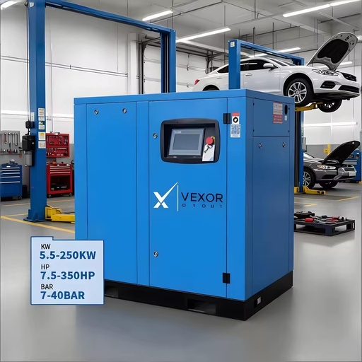 7.5kW 10HP Screw Air Compressor 1.1m/min 8-13bar 380V 50Hz Air Cooled Oil-less Lubrication
