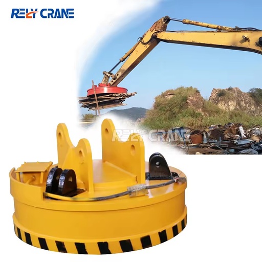 Supplier 3 Ton Strong Magnetic Forklift Lifting Magnet Metallurgical Workshop Scrap Steel Iron Forklift Lifting Electromagnet