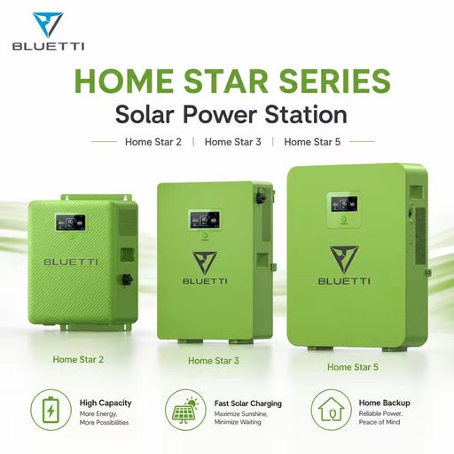 BLUETTI Home Star PAYGO Solar Generator System with 2kWh to 5kWh Battery Capacity 1.5kw to 5KW AC Output
