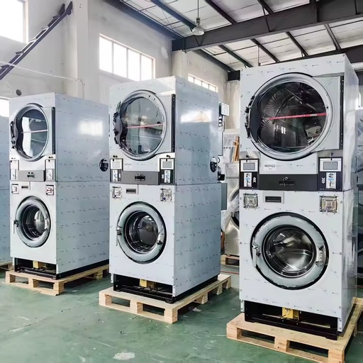 Commercial Fully Automatic Washer with Dryer Combo Heavy Duty Industrial Laundry Equipment Energy Saving for Laundromat/Hotel
