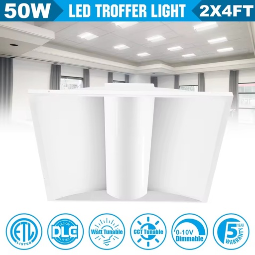 2x4 Troffer Light Fixture 2x2 Led Panel US Warehouse in Stock ETL DLC Modern Basket Center Ceiling Troffer Lights