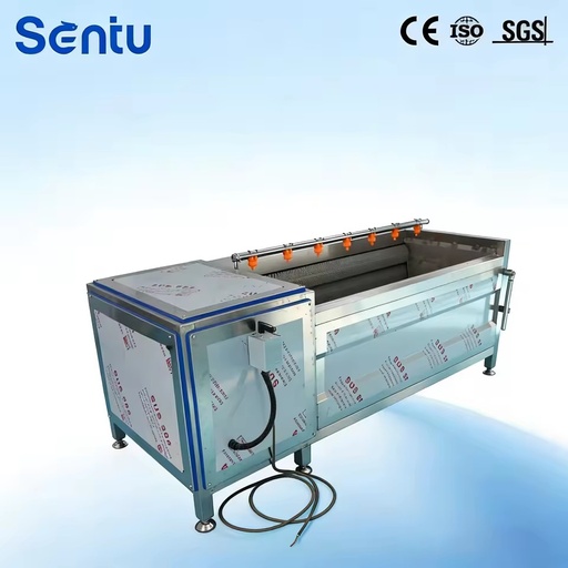 Seafood Brush Roller Washer with Water Circulation Mussel and Oyster Brush Roller Cleaning Machine Brush Roller Washer for Yam