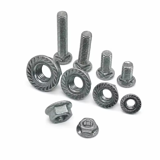 Anti Loosening Zinc Plated Flange Bolt With Serrated Flange Nut for Equipment Frame Assembly Hardware Fasteners