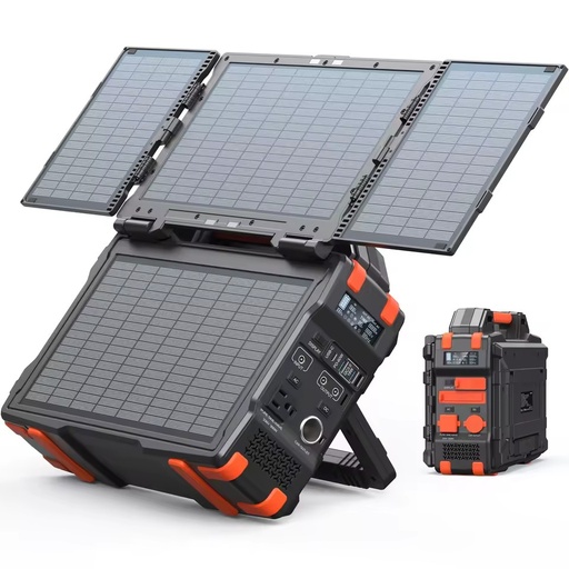 Portable Solar Power Station 300W Emergency Power Supply Pure Sine Wave MPPT Solar Generator for Outdoor/Camping/Home Use