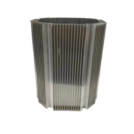 Precision CNC Machined Galvanized Aluminum Motor Housing Hollow Octagonal Extruded Profile Vertical Heat