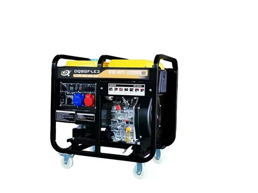 Brand Three-Phase Diesel Portable Generator 8kW 50Hz 380/220V Model DQ8GF-LE3 Outdoor Construction Site Use No Cooling