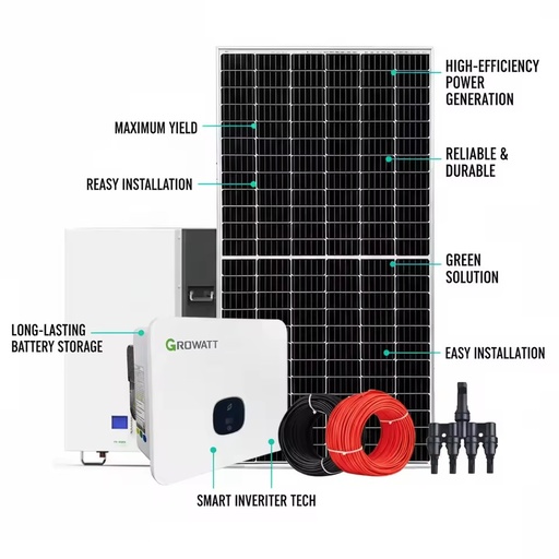 Home Use Grid Solar Power System 3kW 10kW 15kW Monocrystalline Polycrystalline Silicon MPPT/PWM Lithium Ion Battery 5-Year