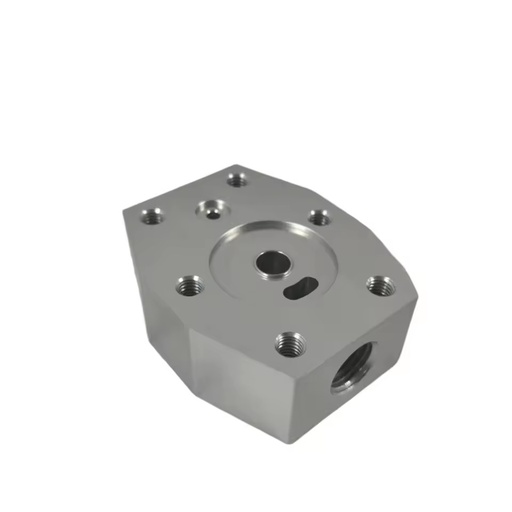 Aluminum Hydraulic Valve Manifold Block Octagonal Precision Milling Part Natural Anodizing for Industrial Hydraulic Equipment