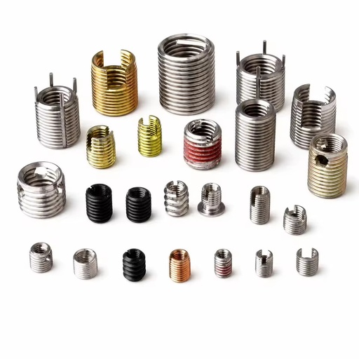 Stainless Steel Thread Inserts Assorted Sizes Key Locking and Slotted Types for Metal Repair Reinforcement Work CNC Machining