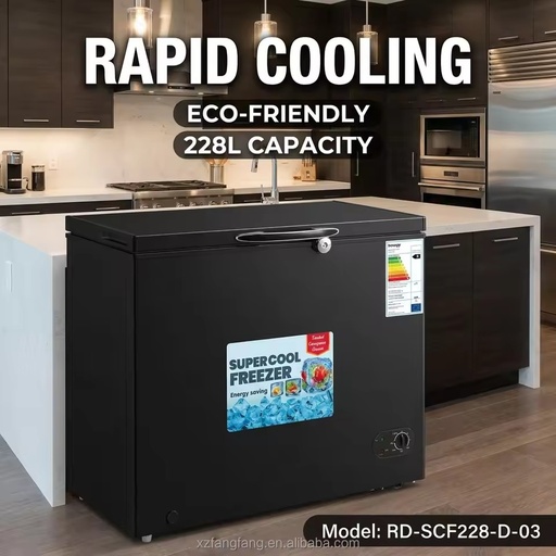 X 228L Refrigerated Freezer Outdoor Stall for Both Refrigeration and Freezing Purposes.Solar Panel. DC 12V/24V Solar Freezer.