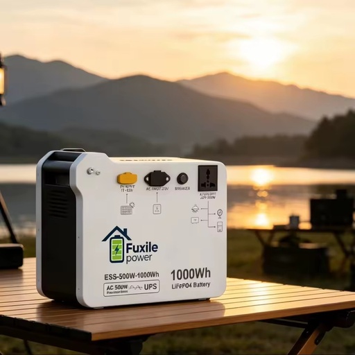 FXX-500W-PST 1000Wh Portable UPS Power Station 500W Pure Sine Wave LiFePO4 Solar Generator Multi Outputs Wireless