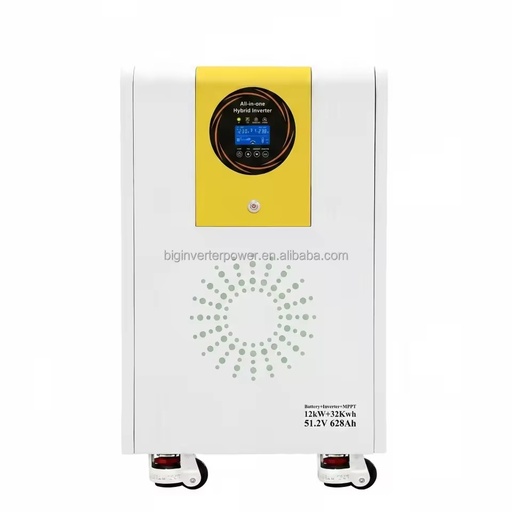 32KWh All In One Solar ESS 10KW 12KW Hybrid Inverter 51.2V 628Ah LiFePO4 Battery 9KW PV 8K Cycles Plug And Play Solar Generator