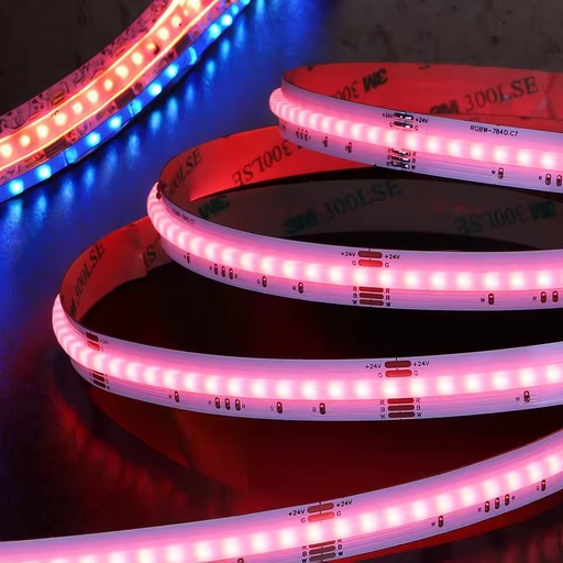 RGBW COB Led Strip Light 784 Leds 12MM 24V 5m RGB White 100LM 18W Light for Home Theater Room Internet Cafe Game Arcade TV Decor